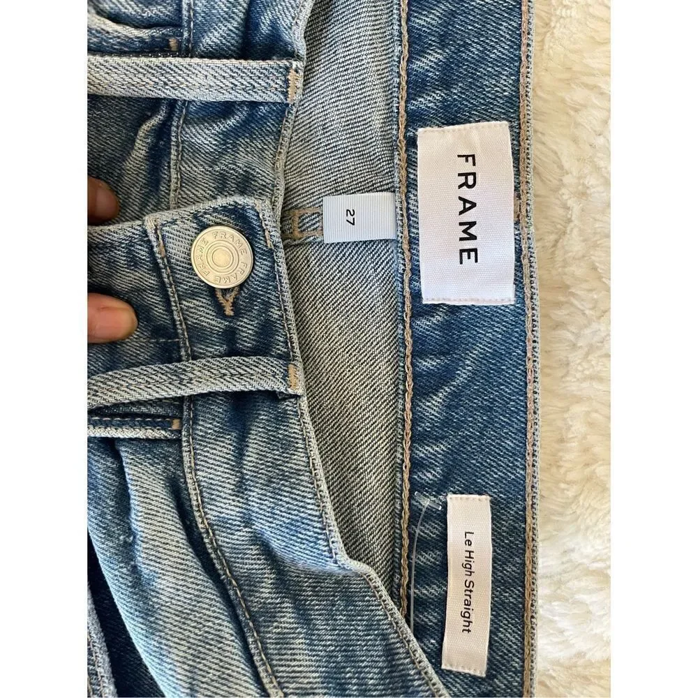 Frame le high straight jeans size 27